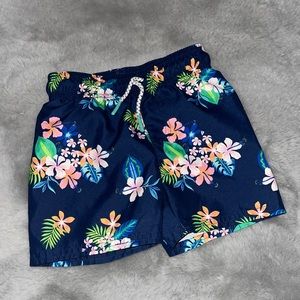 🌈 Cat & Jack Baby Boy Swim Trunks Sz 18M Floral Shorts Beach Swim